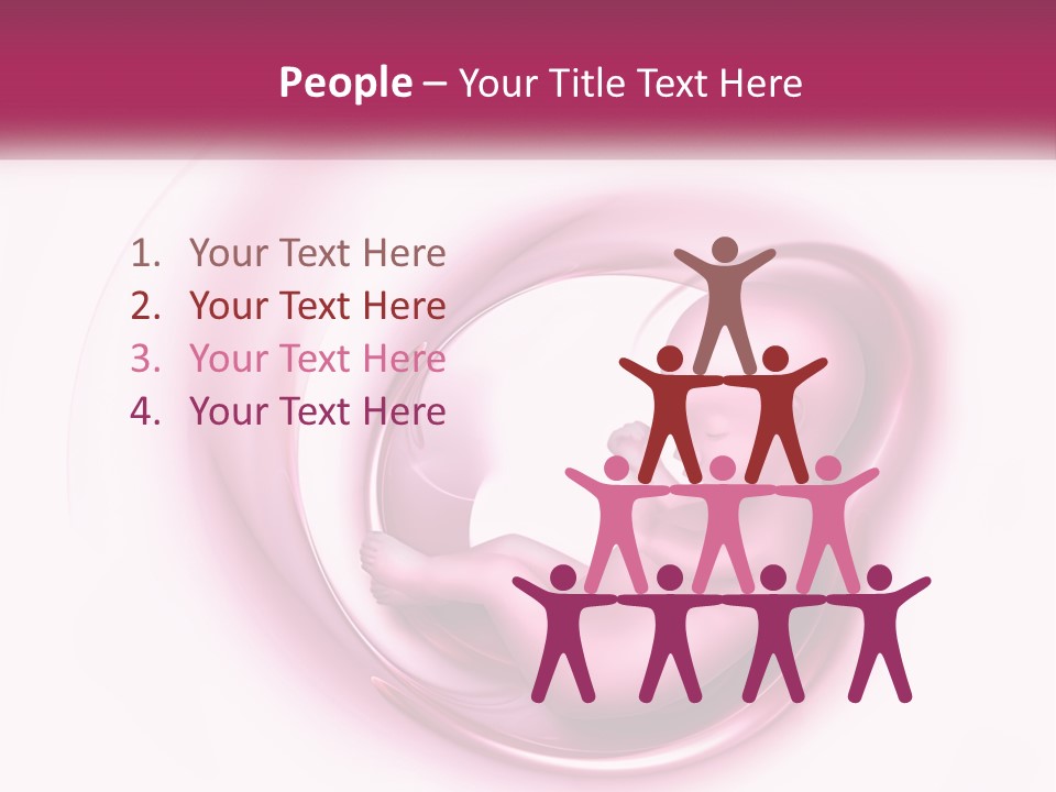 A Baby In A Pink Swirl Powerpoint Presentation PowerPoint Template