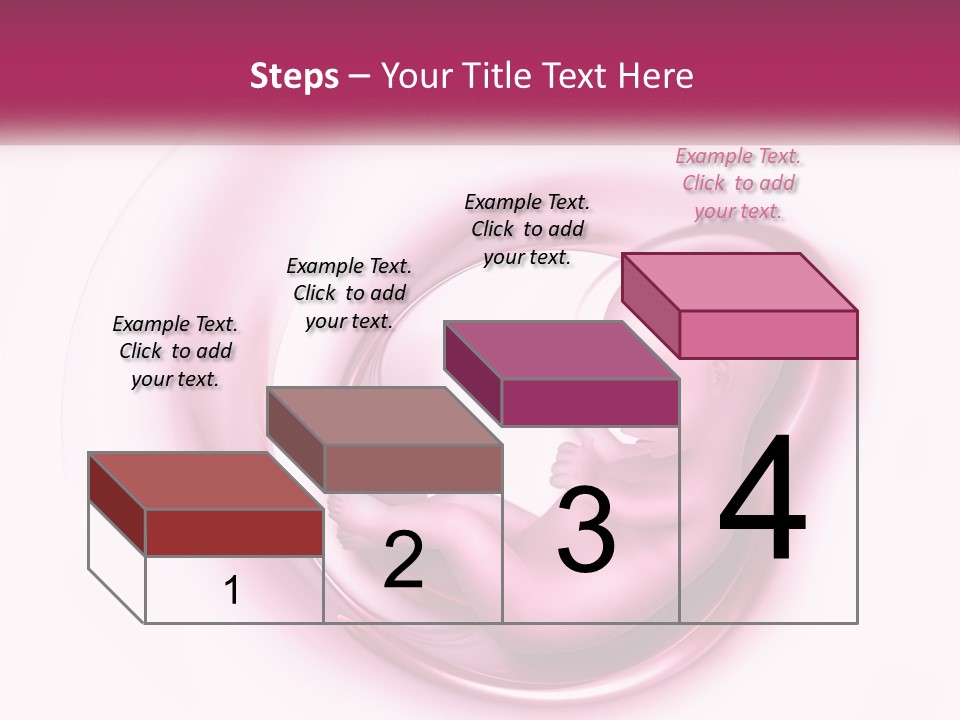 A Baby In A Pink Swirl Powerpoint Presentation PowerPoint Template