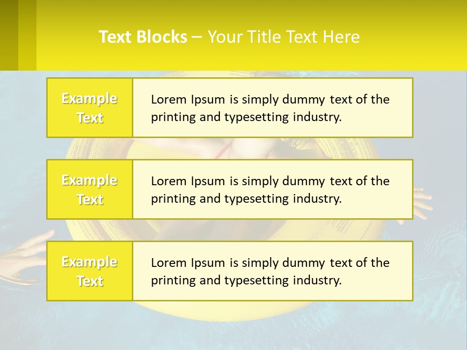 A Little Girl In A Red Swimsuit Floating On A Raft In A Pool PowerPoint Template