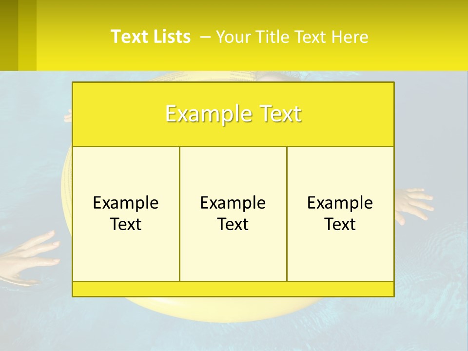 A Little Girl In A Red Swimsuit Floating On A Raft In A Pool PowerPoint Template