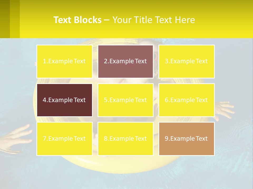 A Little Girl In A Red Swimsuit Floating On A Raft In A Pool PowerPoint Template