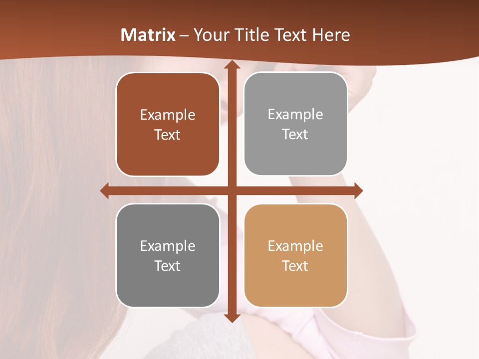 A Woman With Red Hair Is Sitting Down PowerPoint Template