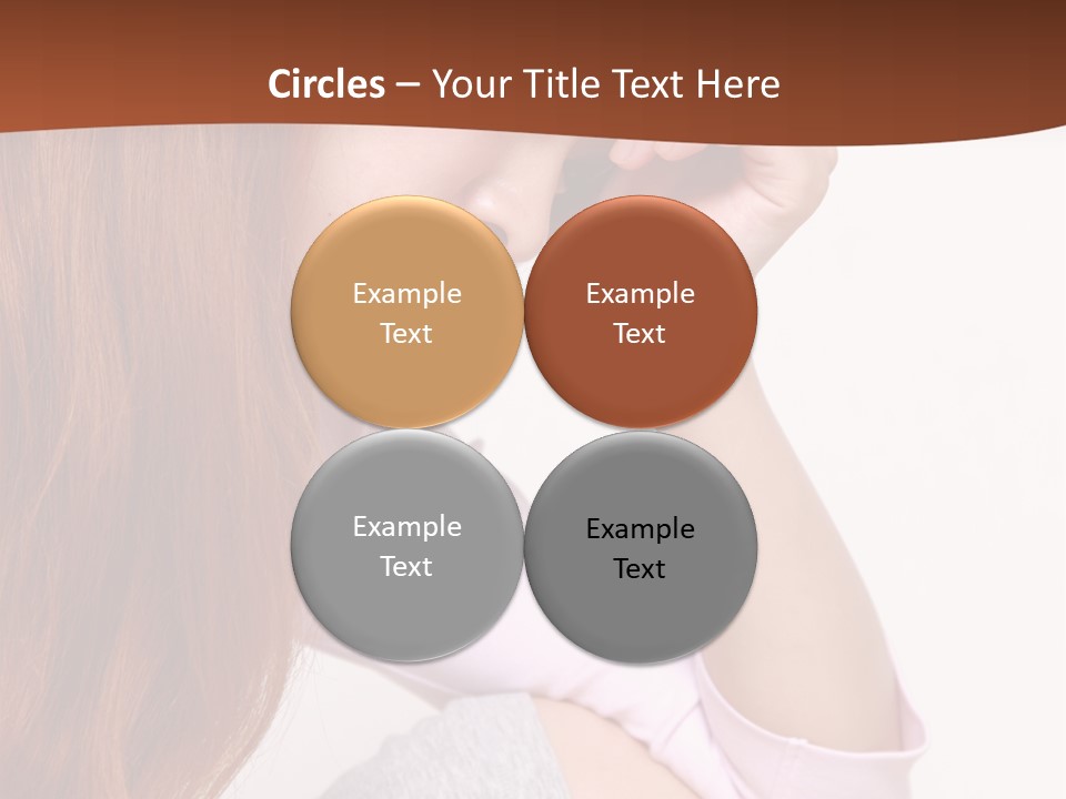 A Woman With Red Hair Is Sitting Down PowerPoint Template