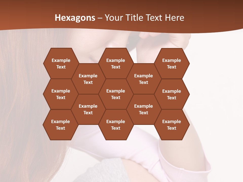 A Woman With Red Hair Is Sitting Down PowerPoint Template