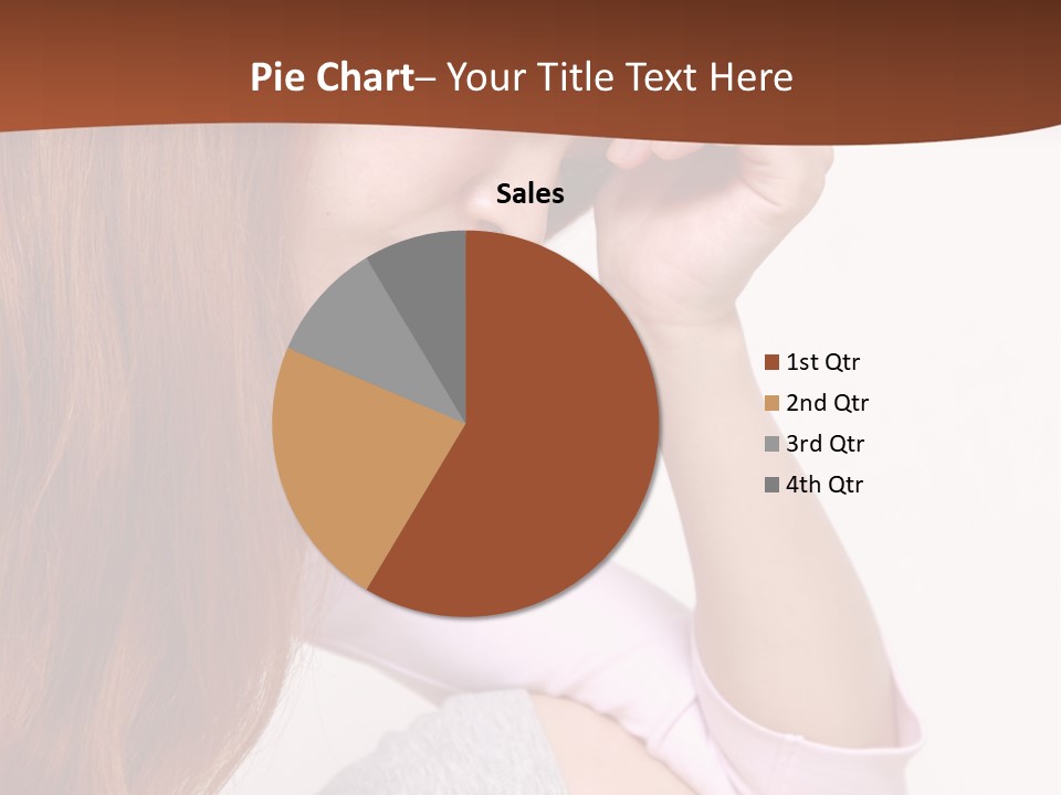 A Woman With Red Hair Is Sitting Down PowerPoint Template