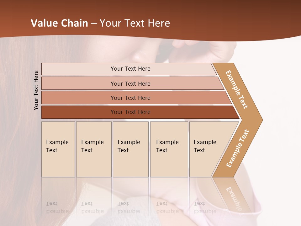 A Woman With Red Hair Is Sitting Down PowerPoint Template
