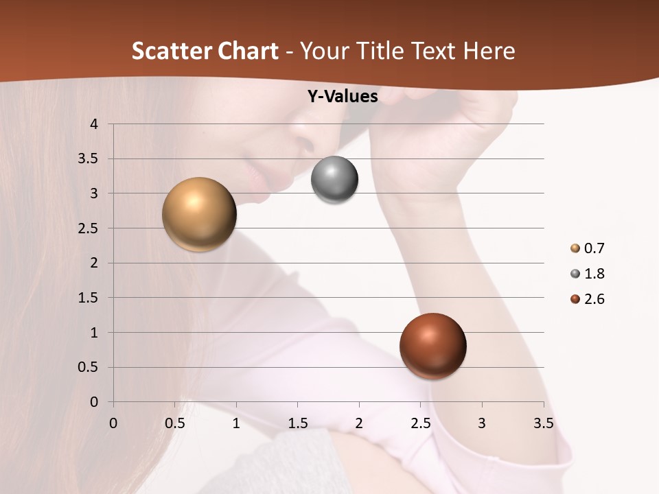 A Woman With Red Hair Is Sitting Down PowerPoint Template