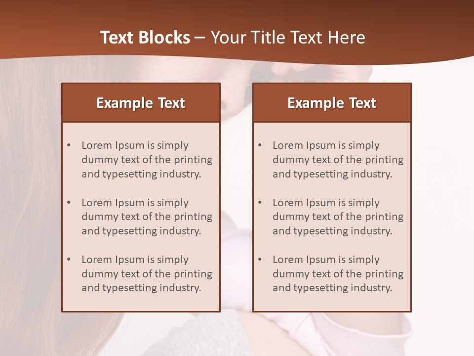 A Woman With Red Hair Is Sitting Down PowerPoint Template