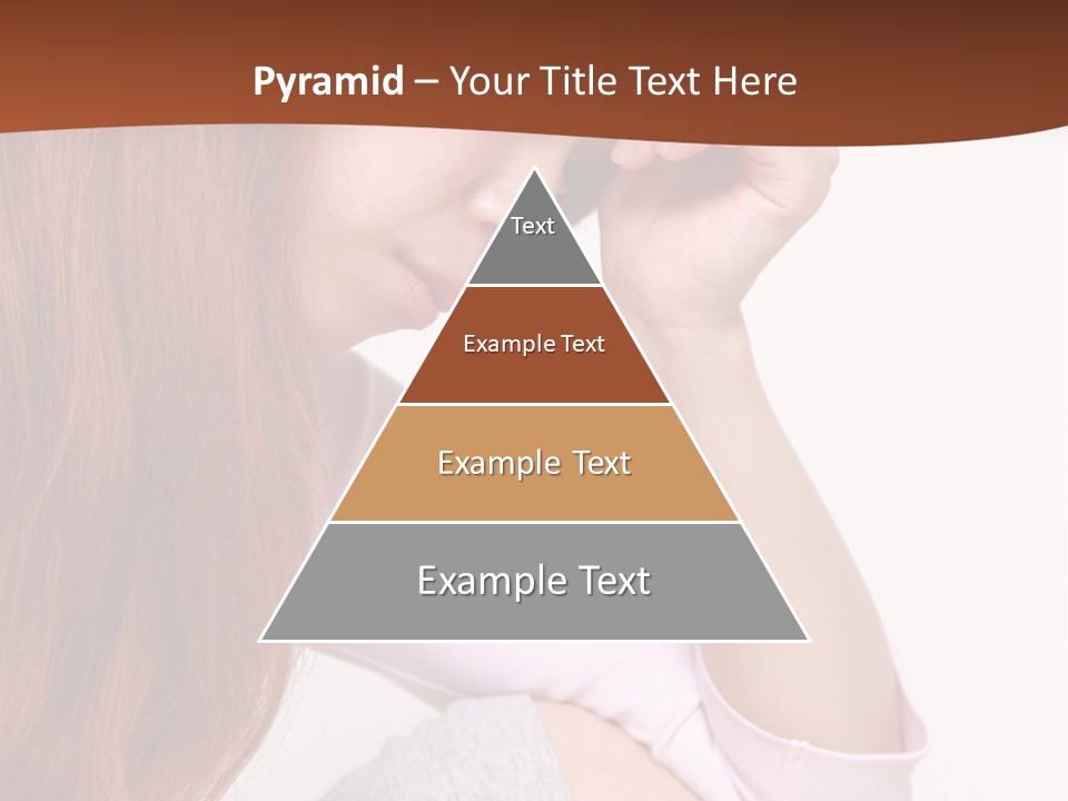 A Woman With Red Hair Is Sitting Down PowerPoint Template