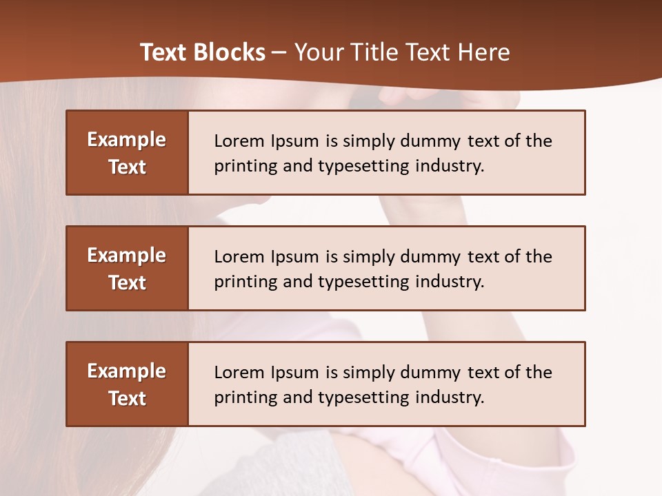 A Woman With Red Hair Is Sitting Down PowerPoint Template