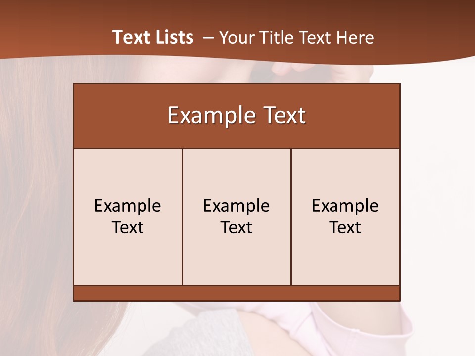 A Woman With Red Hair Is Sitting Down PowerPoint Template