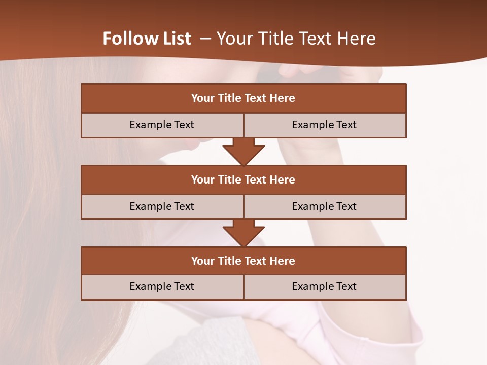 A Woman With Red Hair Is Sitting Down PowerPoint Template