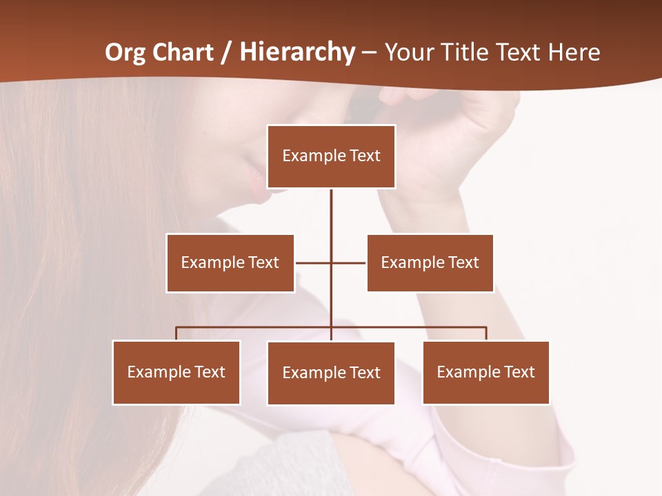 A Woman With Red Hair Is Sitting Down PowerPoint Template
