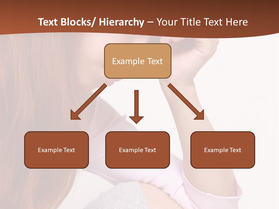 A Woman With Red Hair Is Sitting Down PowerPoint Template
