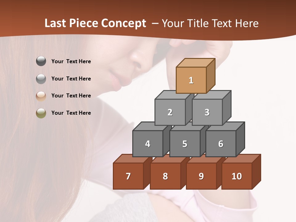 A Woman With Red Hair Is Sitting Down PowerPoint Template