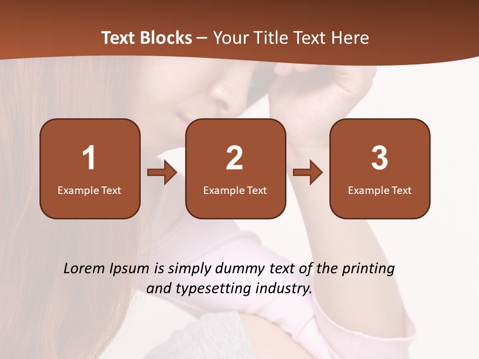 A Woman With Red Hair Is Sitting Down PowerPoint Template