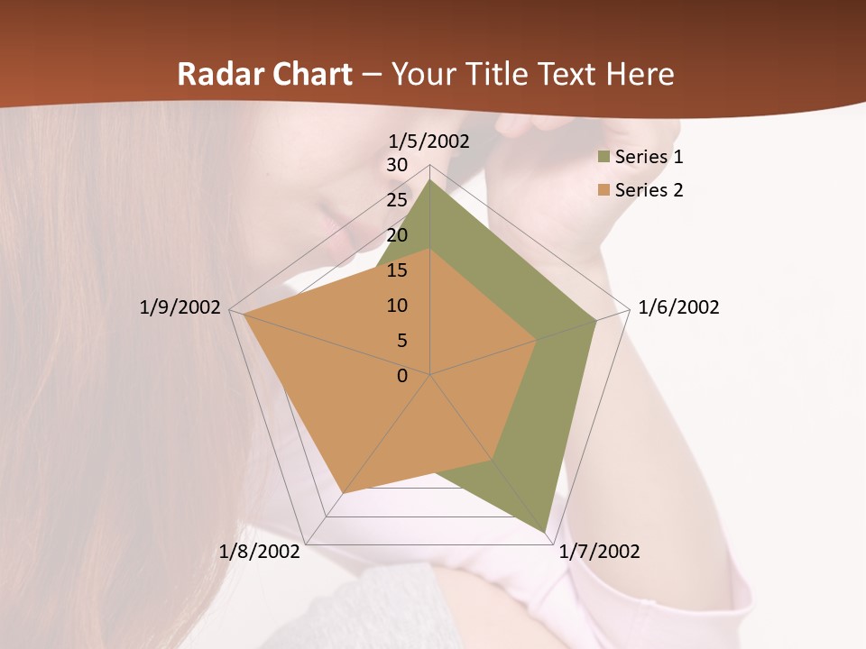 A Woman With Red Hair Is Sitting Down PowerPoint Template