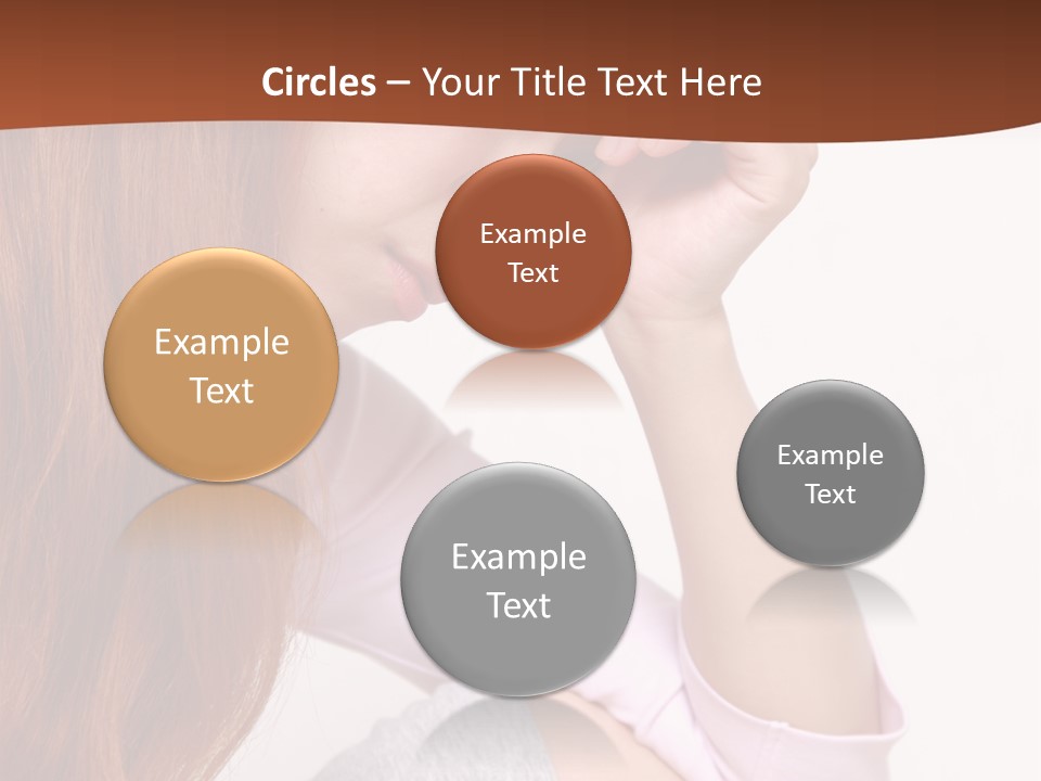 A Woman With Red Hair Is Sitting Down PowerPoint Template