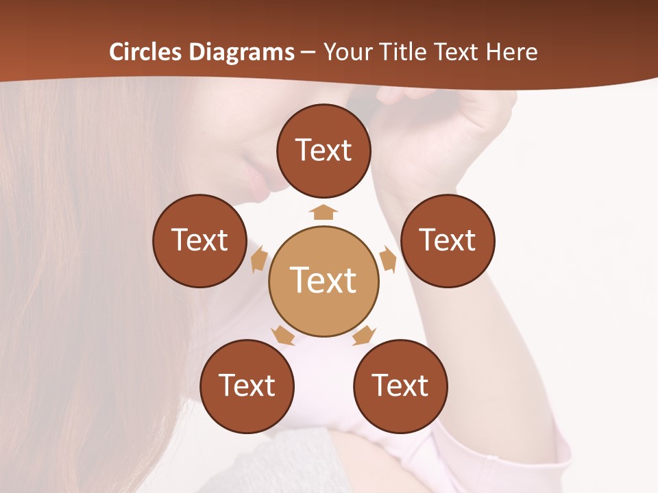 A Woman With Red Hair Is Sitting Down PowerPoint Template