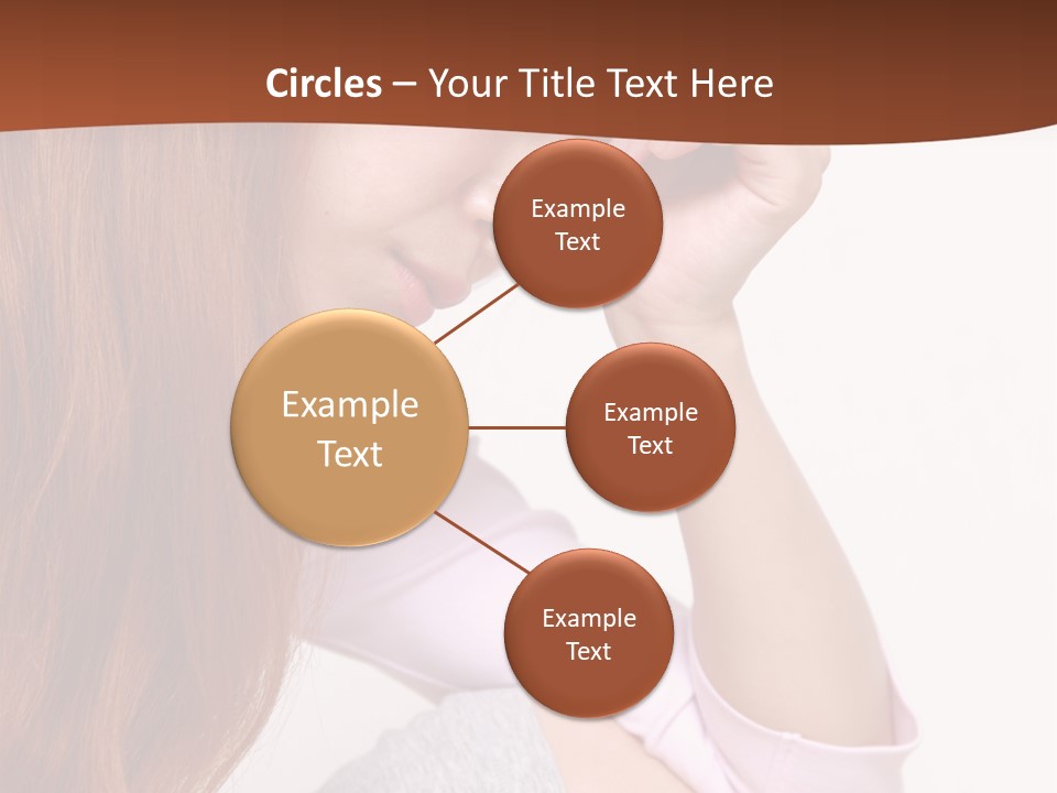 A Woman With Red Hair Is Sitting Down PowerPoint Template