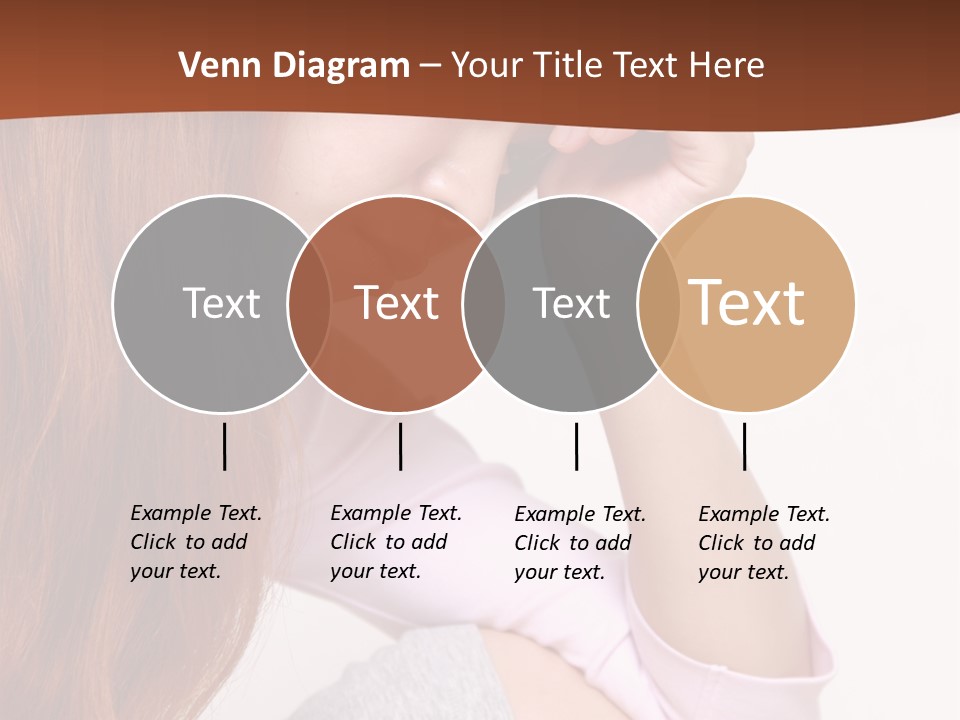 A Woman With Red Hair Is Sitting Down PowerPoint Template