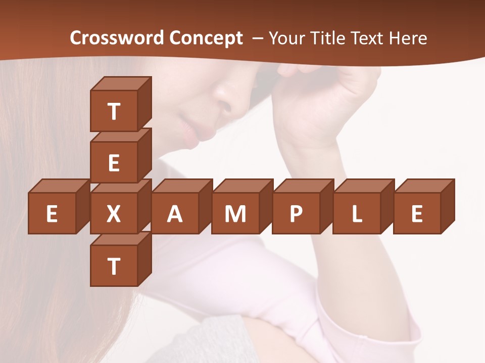 A Woman With Red Hair Is Sitting Down PowerPoint Template