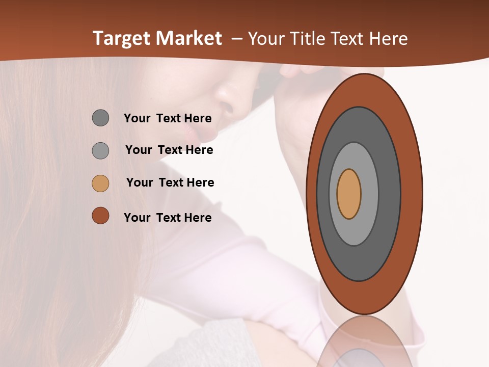 A Woman With Red Hair Is Sitting Down PowerPoint Template