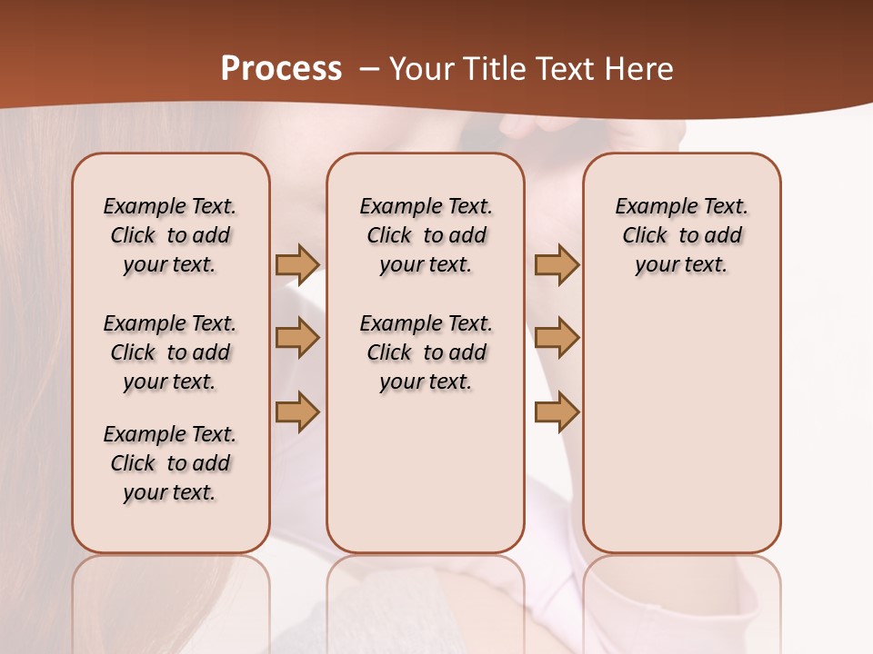 A Woman With Red Hair Is Sitting Down PowerPoint Template