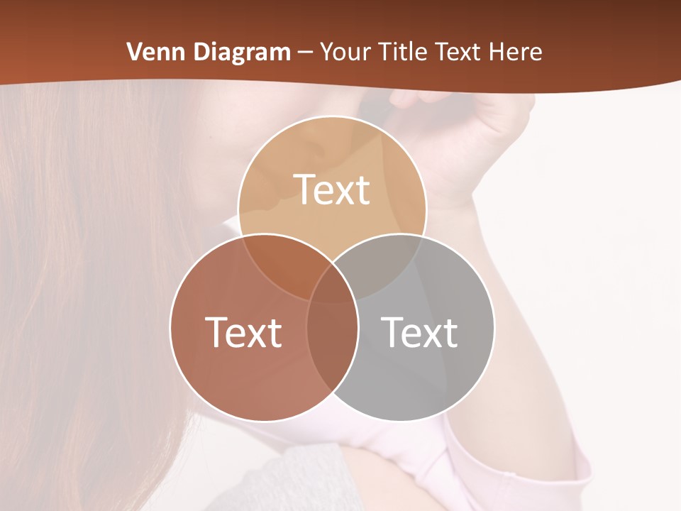 A Woman With Red Hair Is Sitting Down PowerPoint Template