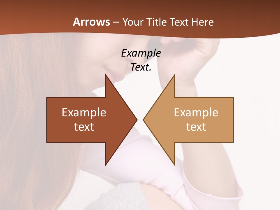 A Woman With Red Hair Is Sitting Down PowerPoint Template