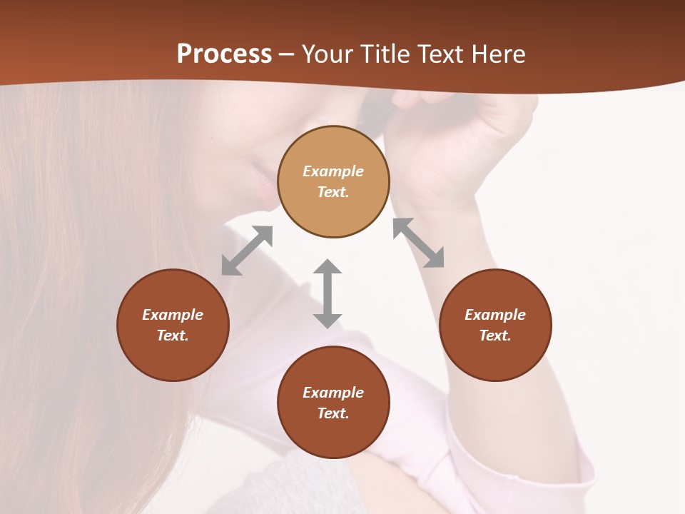 A Woman With Red Hair Is Sitting Down PowerPoint Template