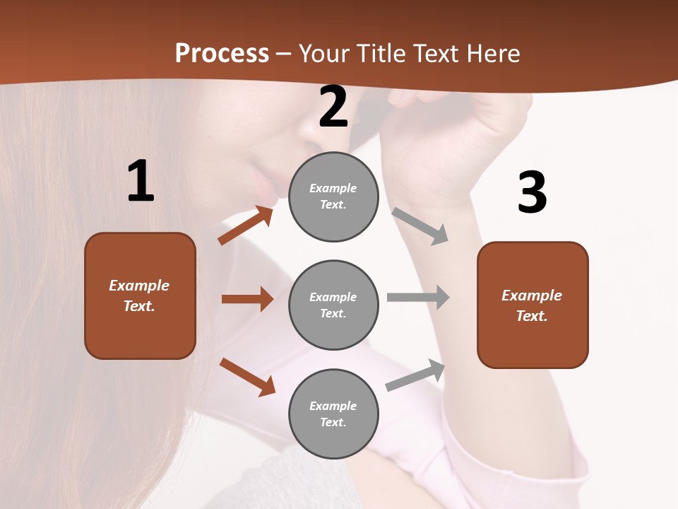 A Woman With Red Hair Is Sitting Down PowerPoint Template