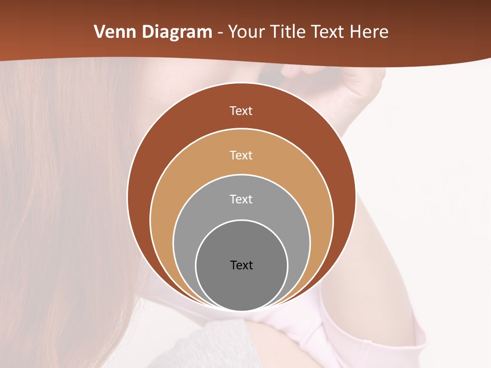 A Woman With Red Hair Is Sitting Down PowerPoint Template