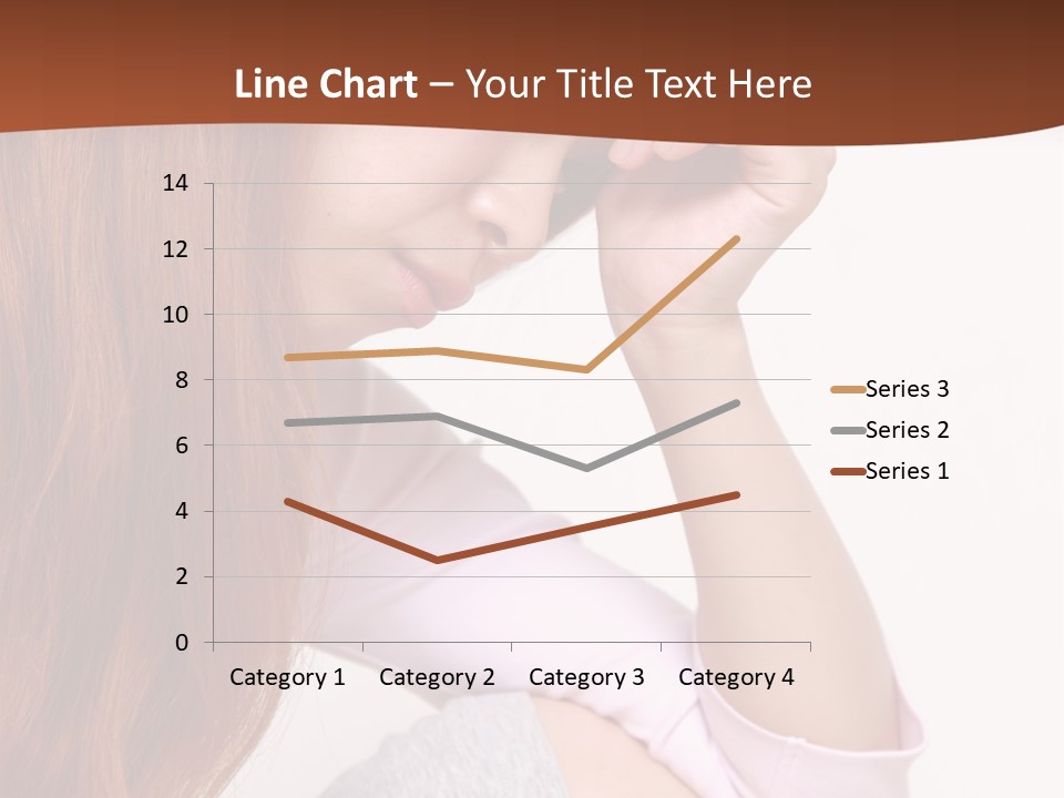 A Woman With Red Hair Is Sitting Down PowerPoint Template