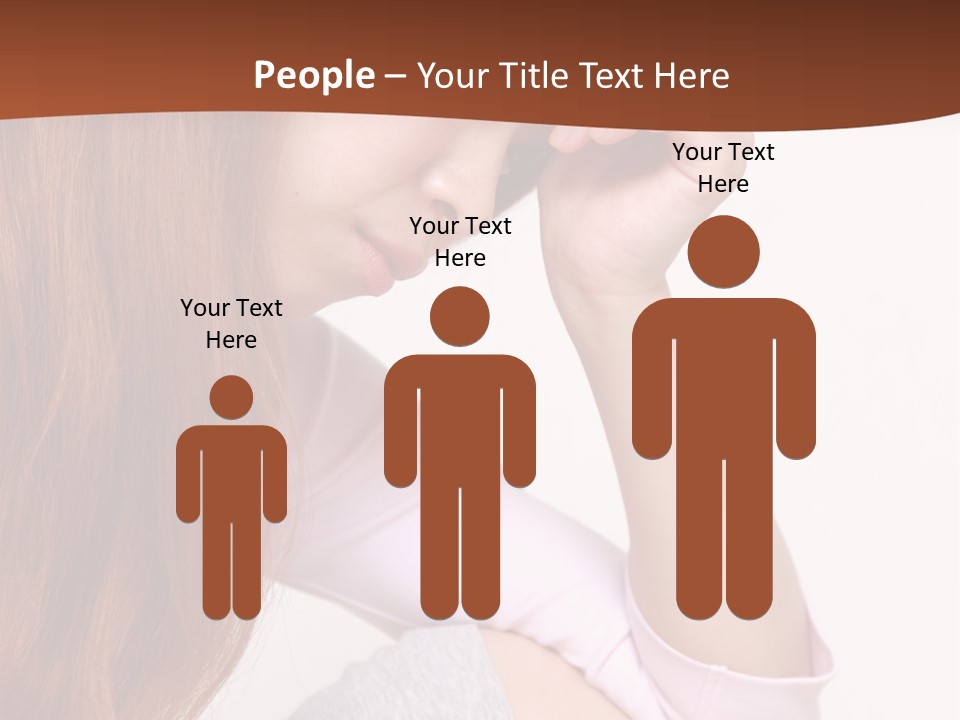 A Woman With Red Hair Is Sitting Down PowerPoint Template