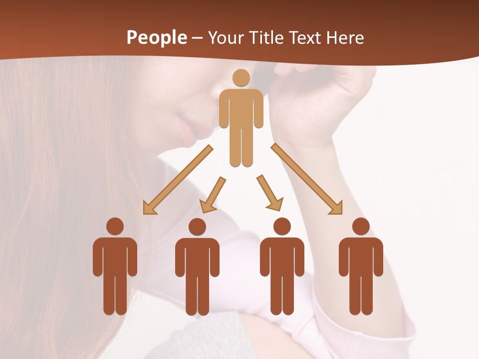 A Woman With Red Hair Is Sitting Down PowerPoint Template