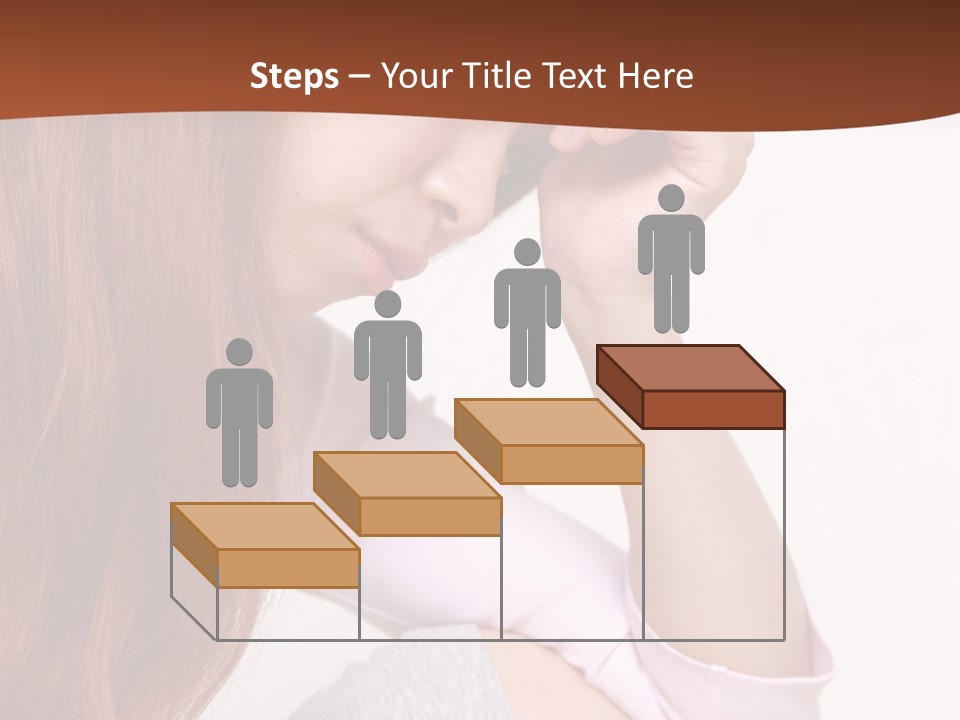 A Woman With Red Hair Is Sitting Down PowerPoint Template