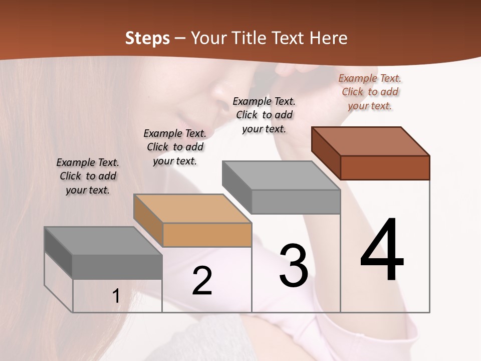 A Woman With Red Hair Is Sitting Down PowerPoint Template