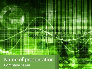 A Green And Black Abstract Powerpoint Presentation PowerPoint Template