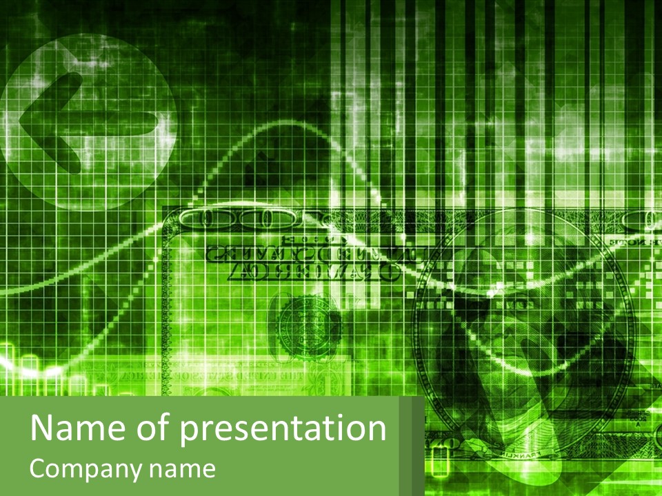 A Green And Black Abstract Powerpoint Presentation PowerPoint Template