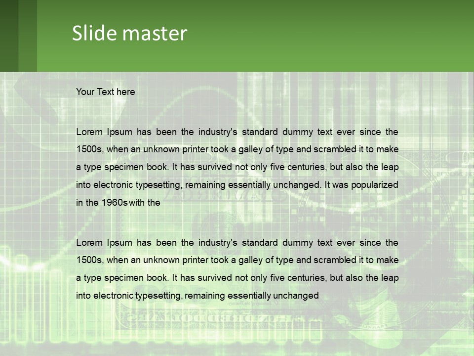 A Green And Black Abstract Powerpoint Presentation PowerPoint Template