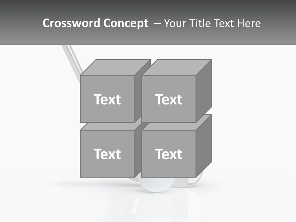 A Golf Club And A Golf Ball On A White Background PowerPoint Template