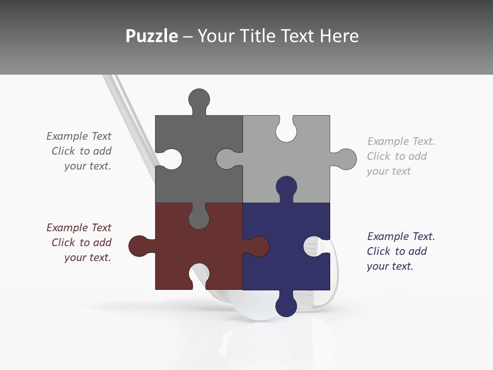 A Golf Club And A Golf Ball On A White Background PowerPoint Template