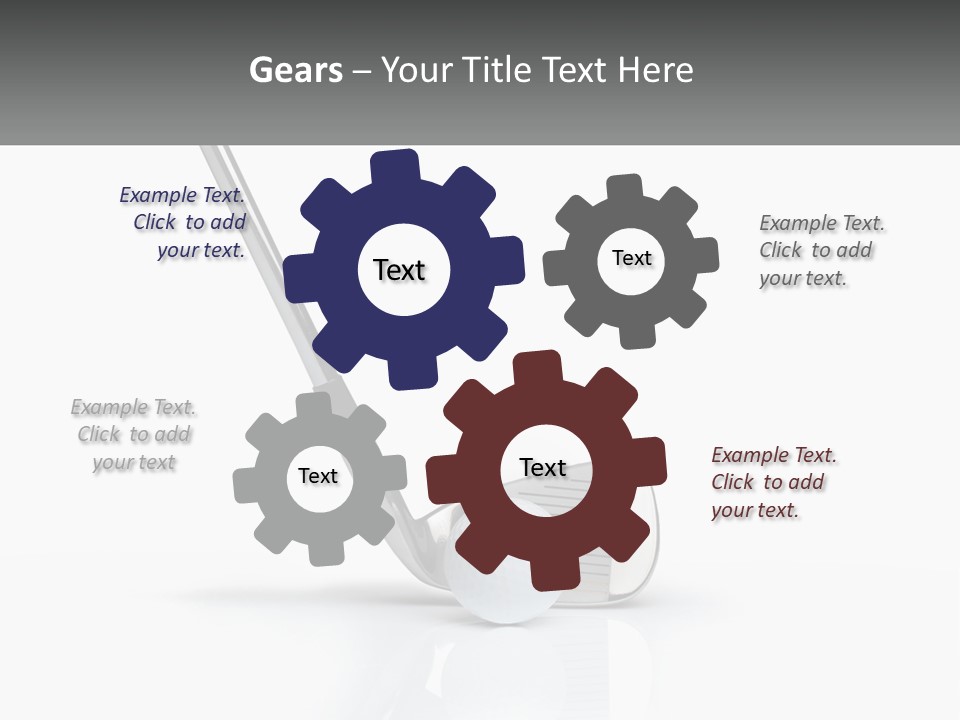 A Golf Club And A Golf Ball On A White Background PowerPoint Template