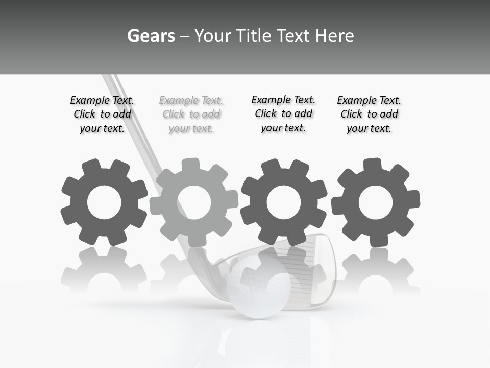 A Golf Club And A Golf Ball On A White Background PowerPoint Template