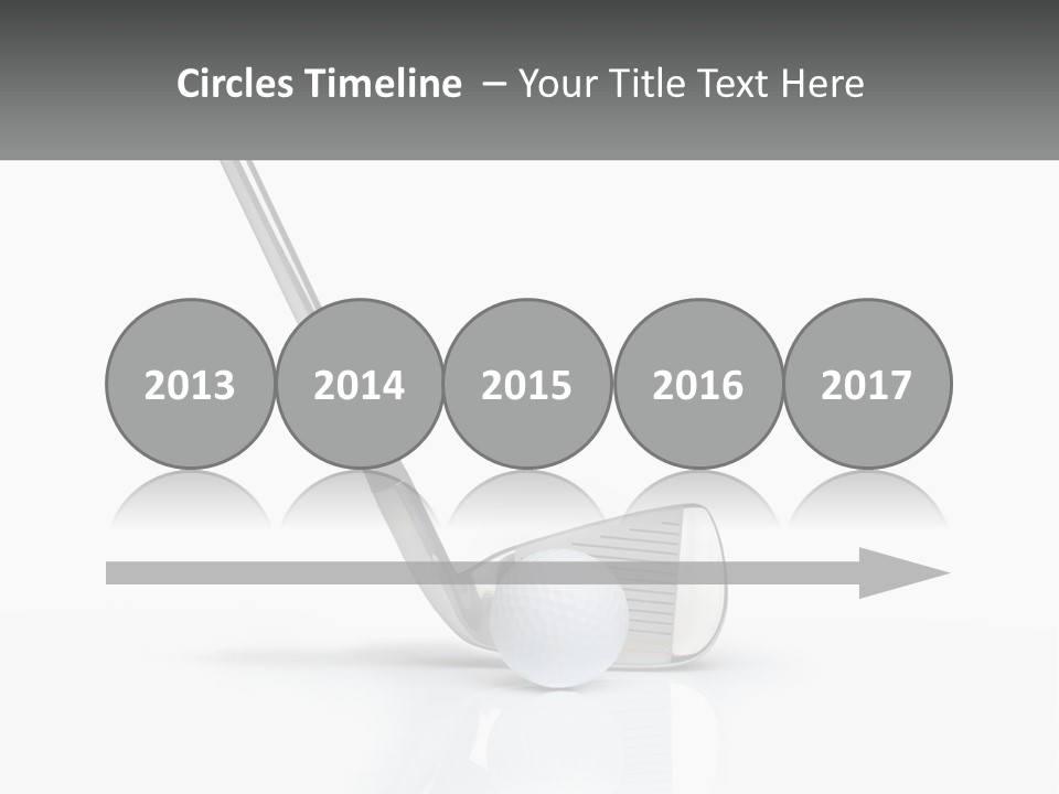 A Golf Club And A Golf Ball On A White Background PowerPoint Template