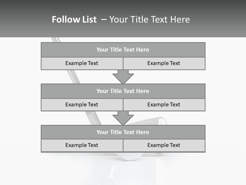 A Golf Club And A Golf Ball On A White Background PowerPoint Template