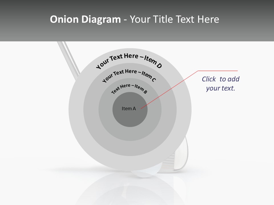 A Golf Club And A Golf Ball On A White Background PowerPoint Template