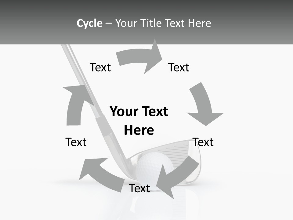 A Golf Club And A Golf Ball On A White Background PowerPoint Template