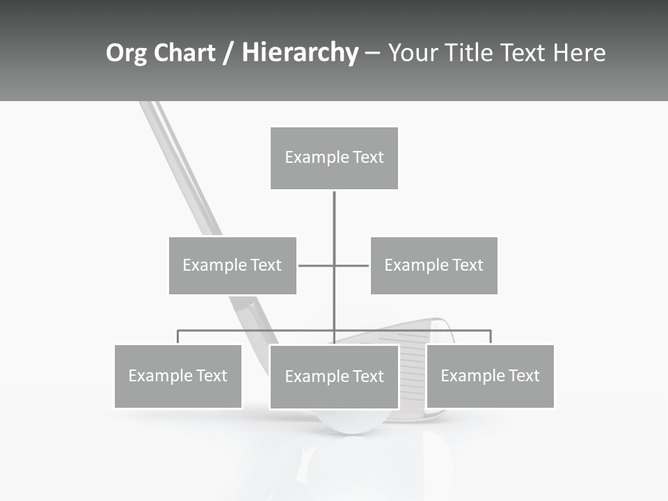 A Golf Club And A Golf Ball On A White Background PowerPoint Template
